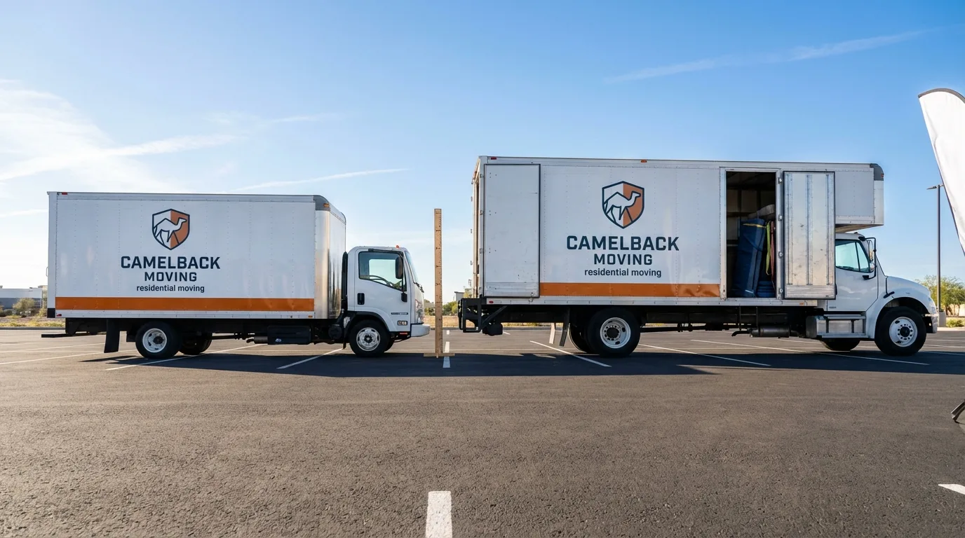 Moving truck size capacity guide in New Baden